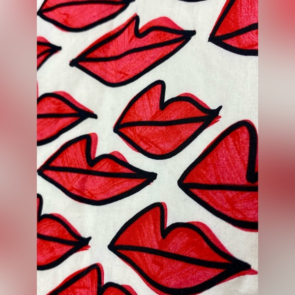 Anthropologie Ann Howell Bullard Button Down Lips Print Dress US 8 - Picture 6 of 6